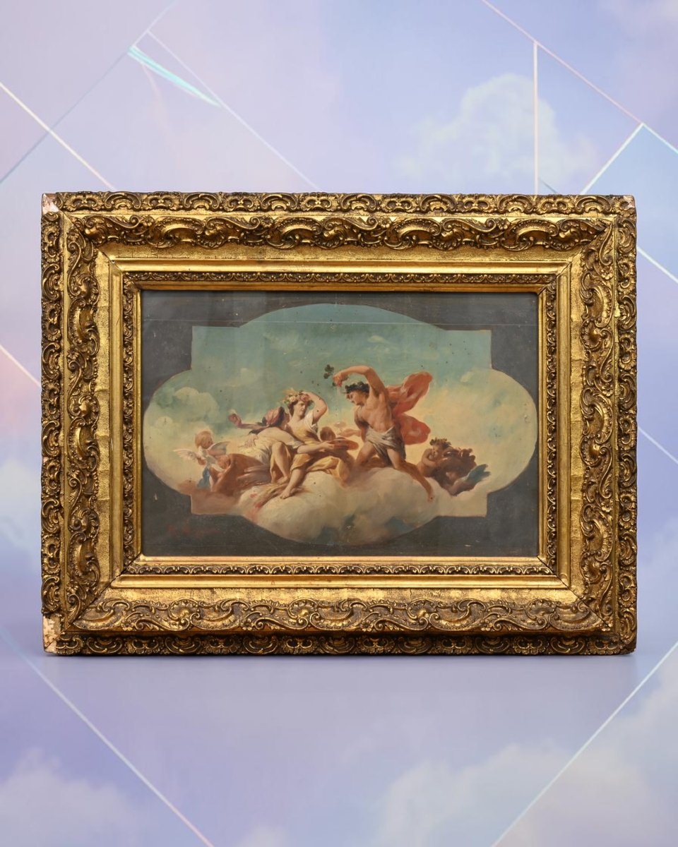 Rodolfo Morgari - Bozza di Affresco - Italia Fine XIX Secolo  